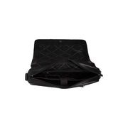 Richard Full-Grain Leather Laptop Bag para Homem - Structured Side Profile Showing Gusset Depth &amp; Expansion Capacity