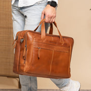 Ryan Full-Grain Leather Laptop Bag para Homem – alternate product view 2
