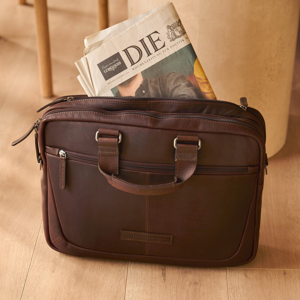 Seth Full-Grain Leather Laptop Bag para Homem – alternate product view 2