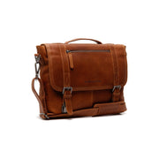 Veneto Full-Grain Leather Laptop Bag para Mulher in Classic 100% Full-Grain Leather - Full Exterior Front Profile View | Buy Online
