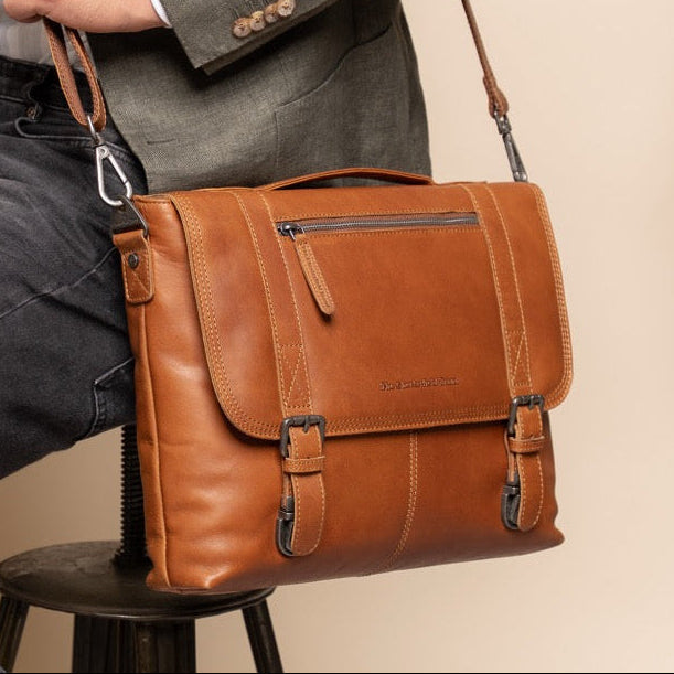 Veneto Full-Grain Leather Laptop Bag para Mulher