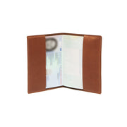 
Cognac Leather Passport Case para Mulher para Mulher, detail view 3