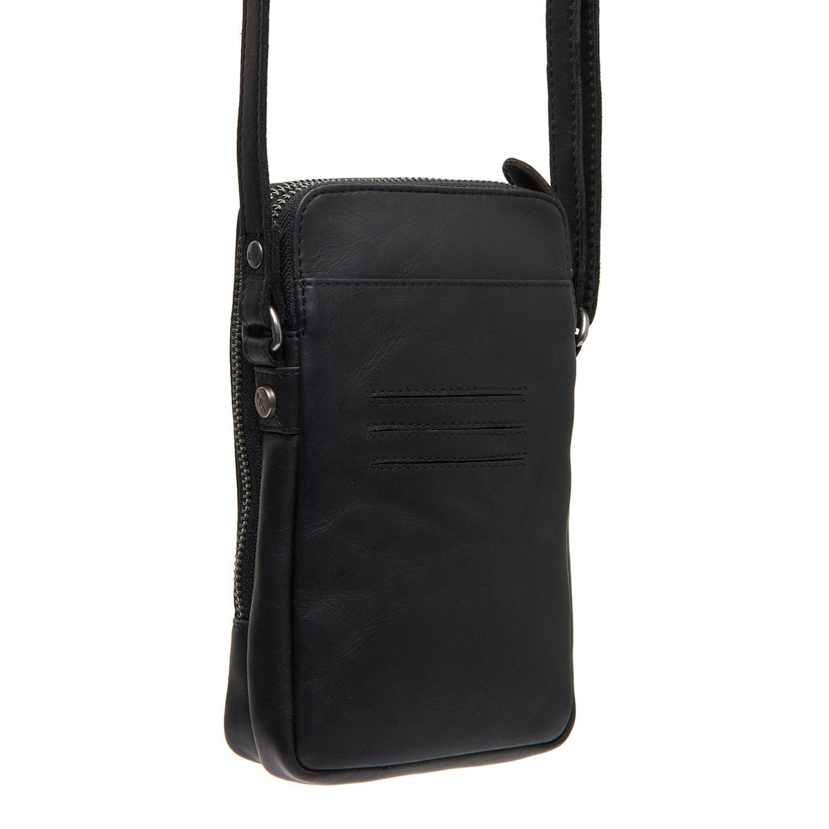 
Tailored Rib Cuffs & Hem Craftsmanship Construction Detail on Alesund Couro Flor Integral Phone Bag