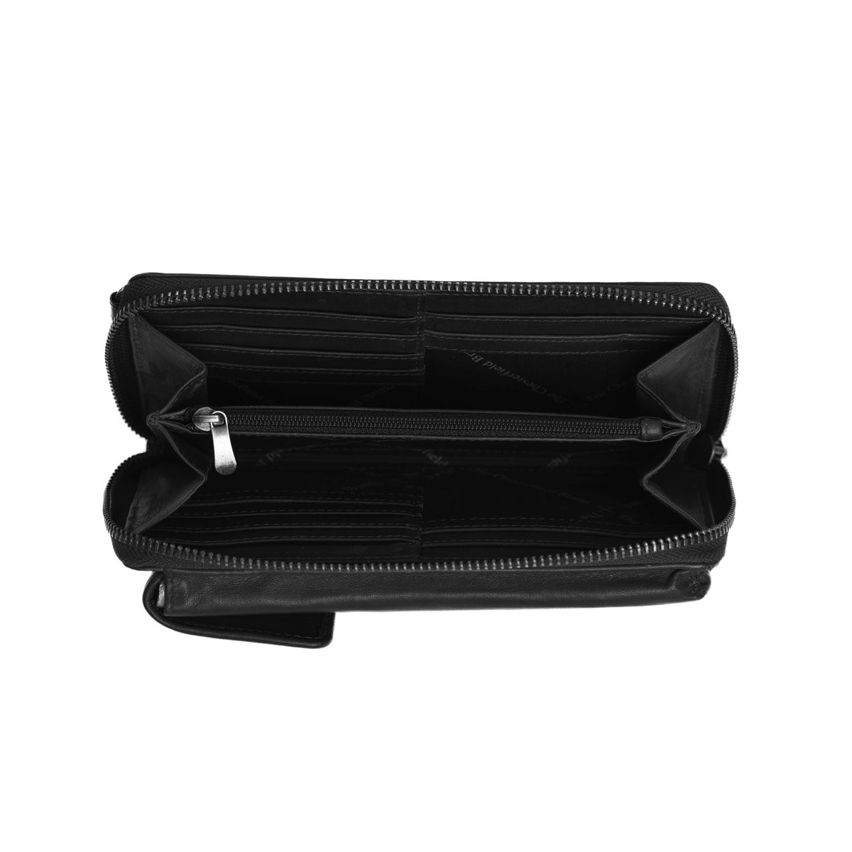 Malaga Full-Grain Leather Phone Bag para Mulher - Lateral Side Profile View Showing Sleeve Cut &amp; Athletic Taper Fit