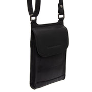 Nebra Full-Grain Leather Phone Bag para Mulher in Classic 100% Full-Grain Leather - Front Profile View &amp; Tailored Silhouette | Buy Online