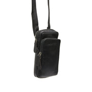 Valdes Full-Grain Leather Phone Bag para Mulher in Classic 100% Full-Grain Leather - Front Profile View &amp; Tailored Silhouette | Buy Online