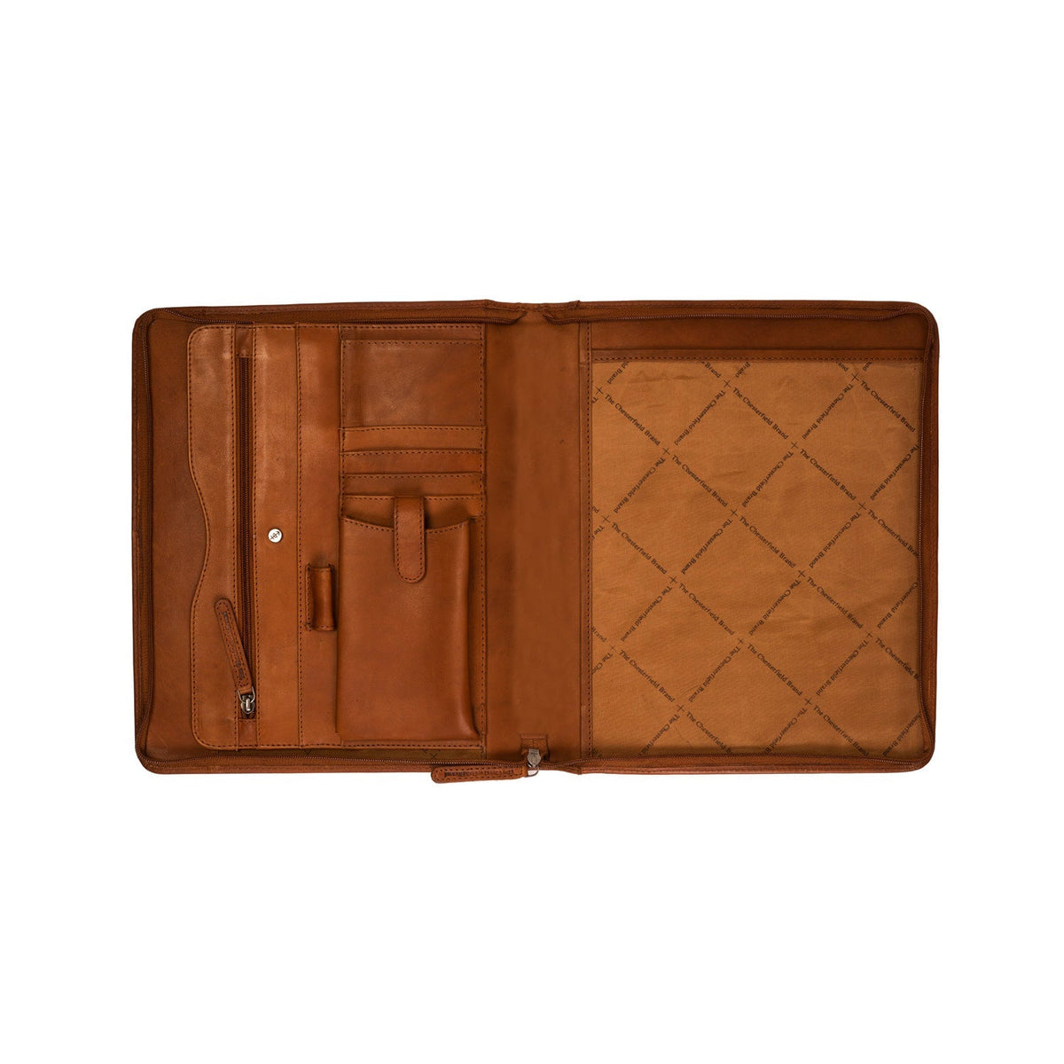 
Cognac Leather Portfolio Barnet para Mulher para Mulher, detail view 1