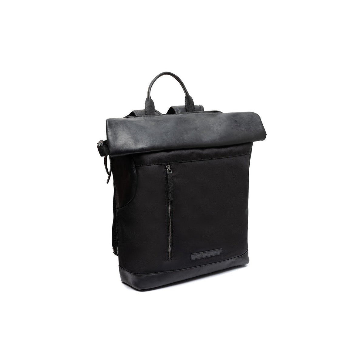 Bornholm Full-Grain Leather Roll-top Backpack para Mulher in Classic 100% Full-Grain Leather - Full Exterior Front Profile View | Buy Online