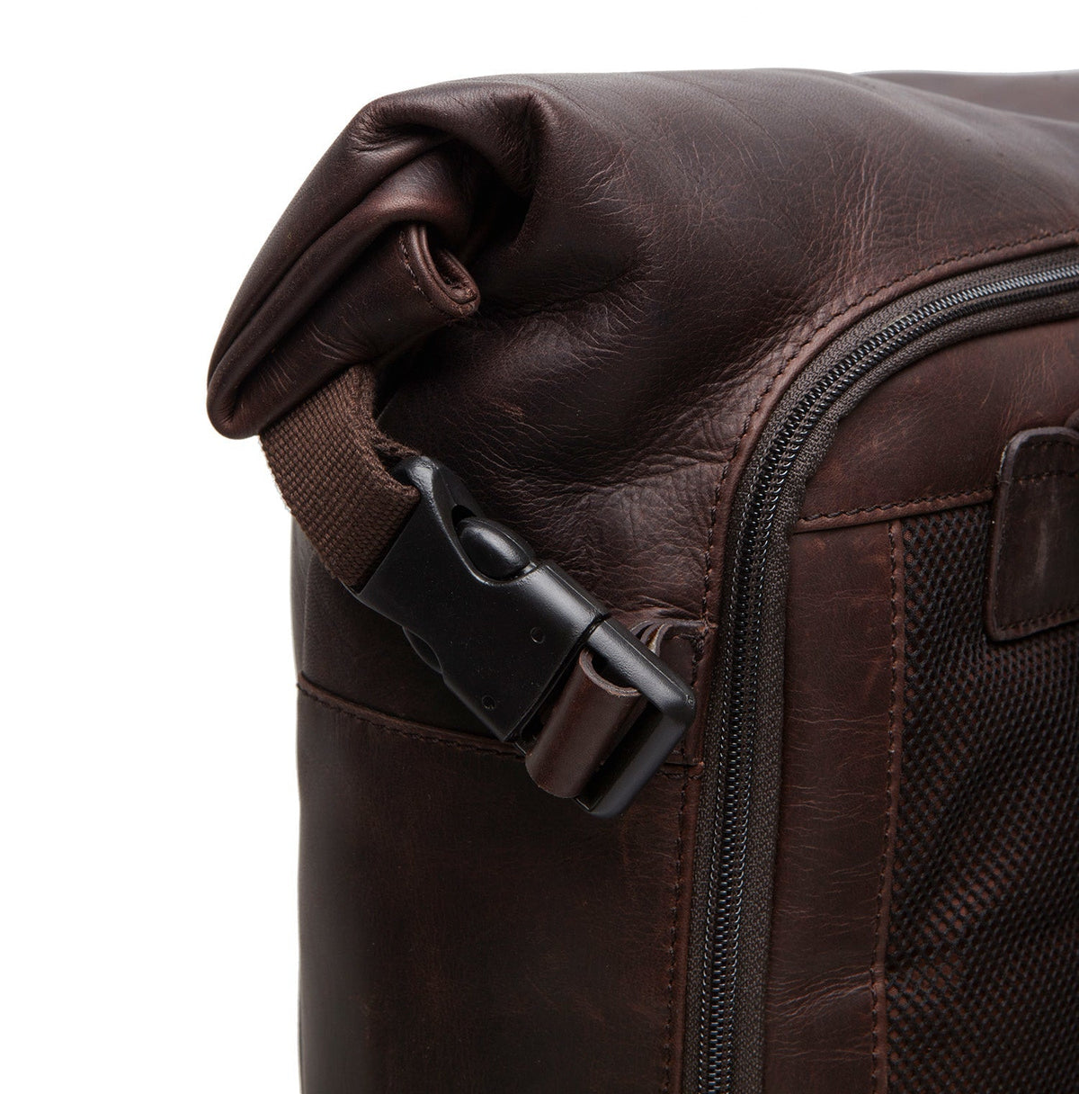 Liverpool Full-Grain Leather Roll-top Backpack para Mulher – alternate product view 3