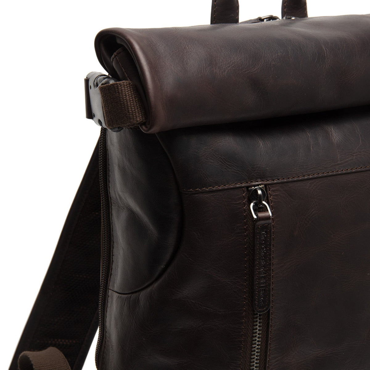 Mazara Full-Grain Leather Roll-top Backpack para Mulher – alternate product view 2