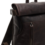 Mazara Full-Grain Leather Roll-top Backpack para Mulher – alternate product view 2
