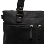 Solid Antique Brass Hardware &amp; Heavy-Duty Dual Zipper Detail on Rome Full-Grain Leather Shopper para Mulher
