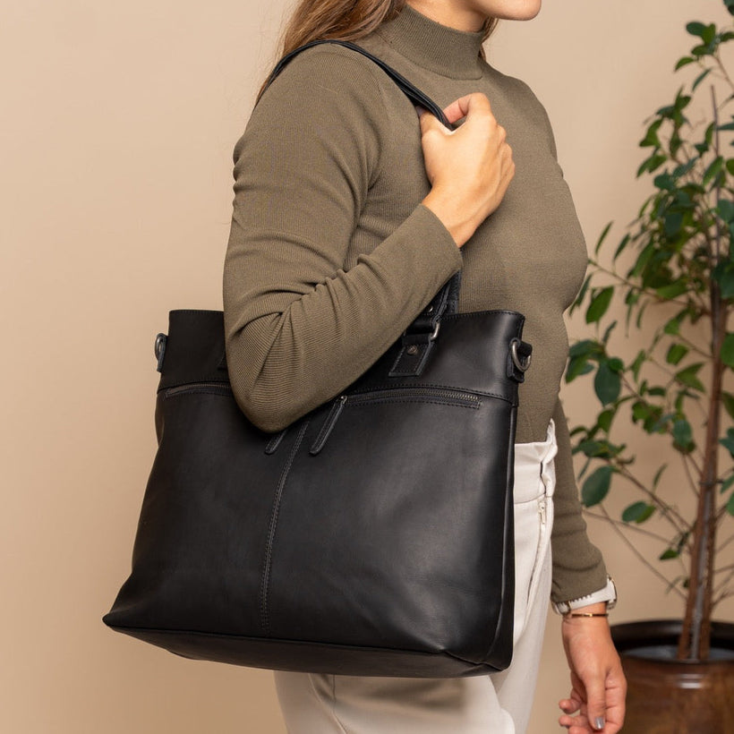 Rome Full-Grain Leather Shopper para Mulher