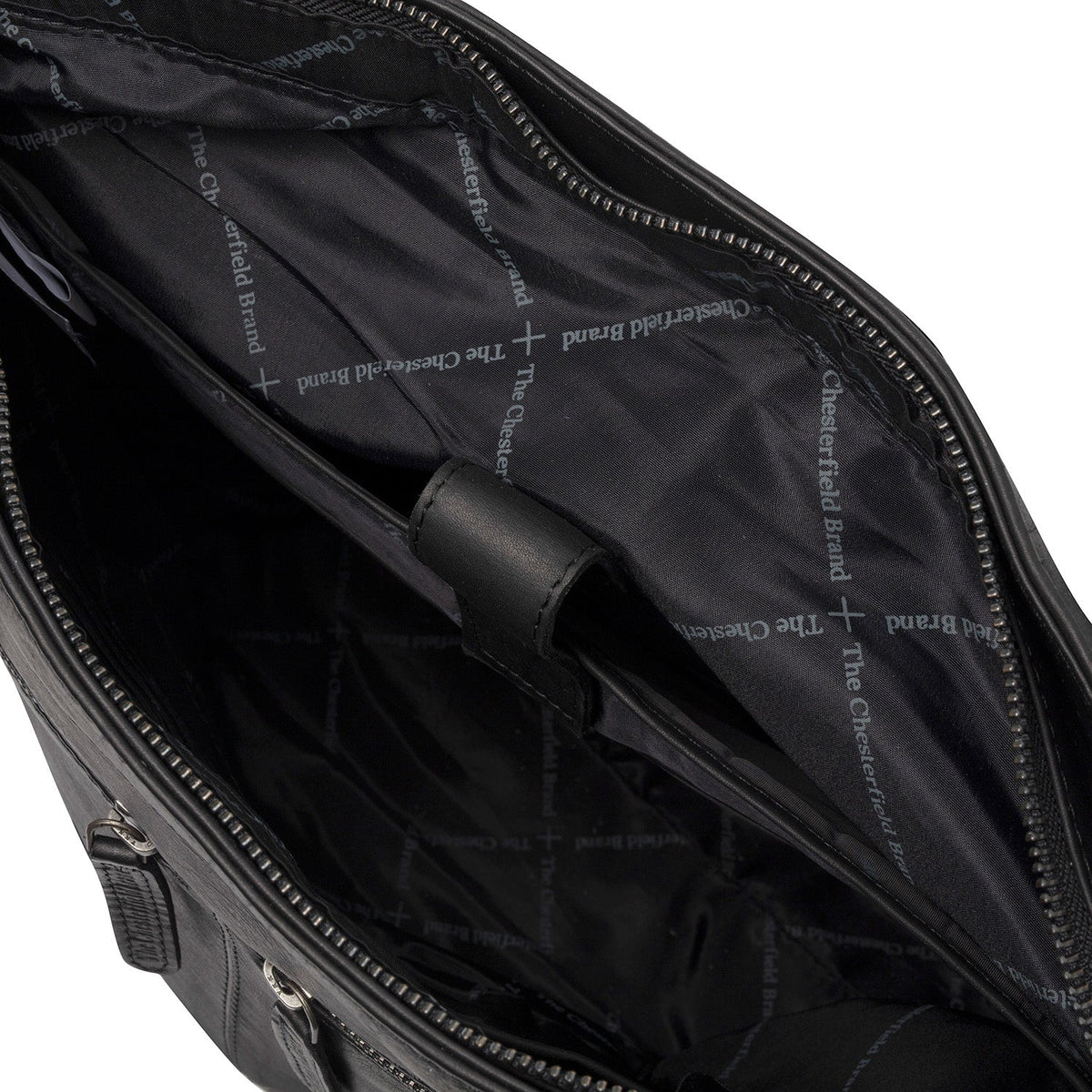 Rome Full-Grain Leather Shopper para Mulher - Structured Side Profile Showing Gusset Depth &amp; Expansion Capacity
