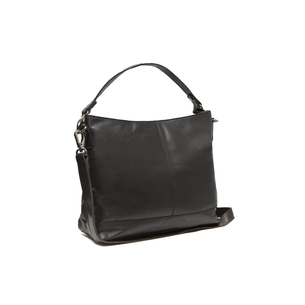 Amelia Full-Grain Leather Shoulder Bag para Mulher in Classic 100% Full-Grain Leather - Full Exterior Front Profile View | Buy Online