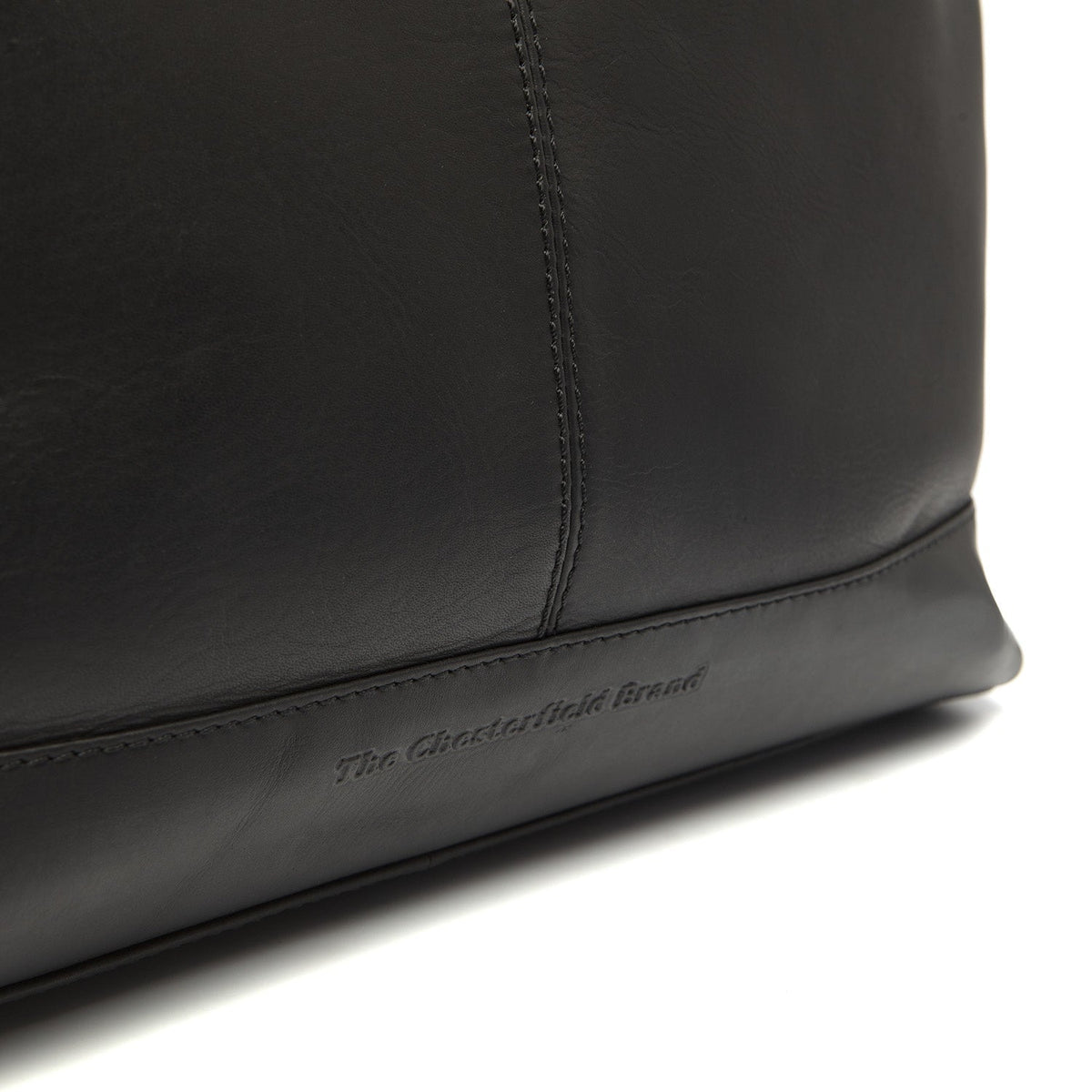 Amelia Full-Grain Leather Shoulder Bag para Mulher - Structured Side Profile Showing Gusset Depth &amp; Expansion Capacity