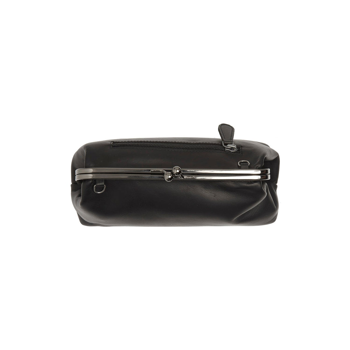 Andrade Full-Grain Leather Shoulder Bag para Mulher - Structured Side Profile Showing Gusset Depth &amp; Expansion Capacity
