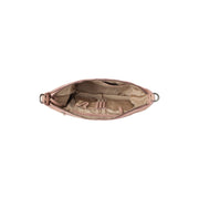 Solid Antique Brass Hardware &amp; Heavy-Duty Dual Zipper Detail on Bolivia Full-Grain Leather Shoulder Bag para Mulher