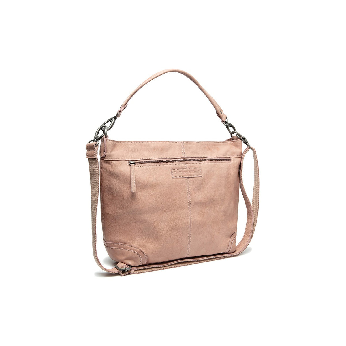 Bolivia Full-Grain Leather Shoulder Bag para Mulher in Classic 100% Full-Grain Leather - Full Exterior Front Profile View | Buy Online