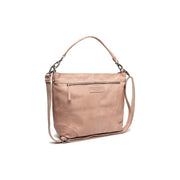 Bolivia Full-Grain Leather Shoulder Bag para Mulher in Classic 100% Full-Grain Leather - Full Exterior Front Profile View | Buy Online