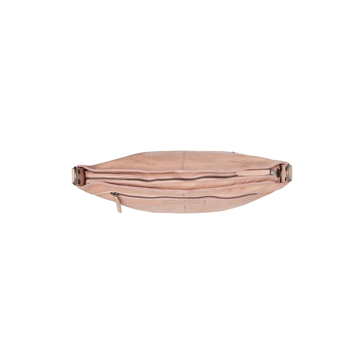 Bolivia Full-Grain Leather Shoulder Bag para Mulher - Structured Side Profile Showing Gusset Depth &amp; Expansion Capacity