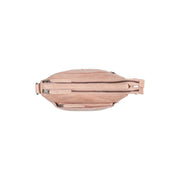Caroline Full-Grain Leather Shoulder Bag para Mulher - Structured Side Profile Showing Gusset Depth &amp; Expansion Capacity