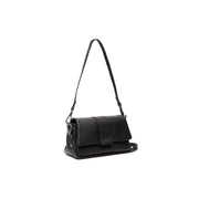 Clifden Full-Grain Leather Shoulder Bag para Mulher in Classic 100% Full-Grain Leather - Full Exterior Front Profile View | Buy Online