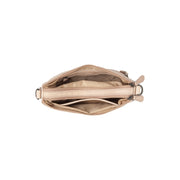 Solid Antique Brass Hardware &amp; Heavy-Duty Dual Zipper Detail on Irving Full-Grain Leather Shoulder Bag para Mulher