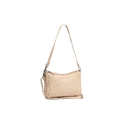 Irving Full-Grain Leather Shoulder Bag para Mulher in Classic 100% Full-Grain Leather - Full Exterior Front Profile View | Buy Online
