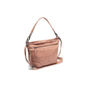 Lucy Full-Grain Leather Shoulder Bag para Mulher in Classic 100% Full-Grain Leather - Full Exterior Front Profile View | Buy Online