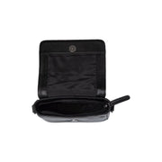 Solid Antique Brass Hardware &amp; Heavy-Duty Dual Zipper Detail on Marcella Full-Grain Leather Shoulder Bag para Mulher