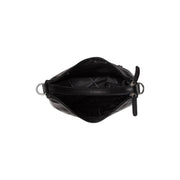 Marle Full-Grain Leather Shoulder Bag para Mulher - Structured Side Profile Showing Gusset Depth &amp; Expansion Capacity