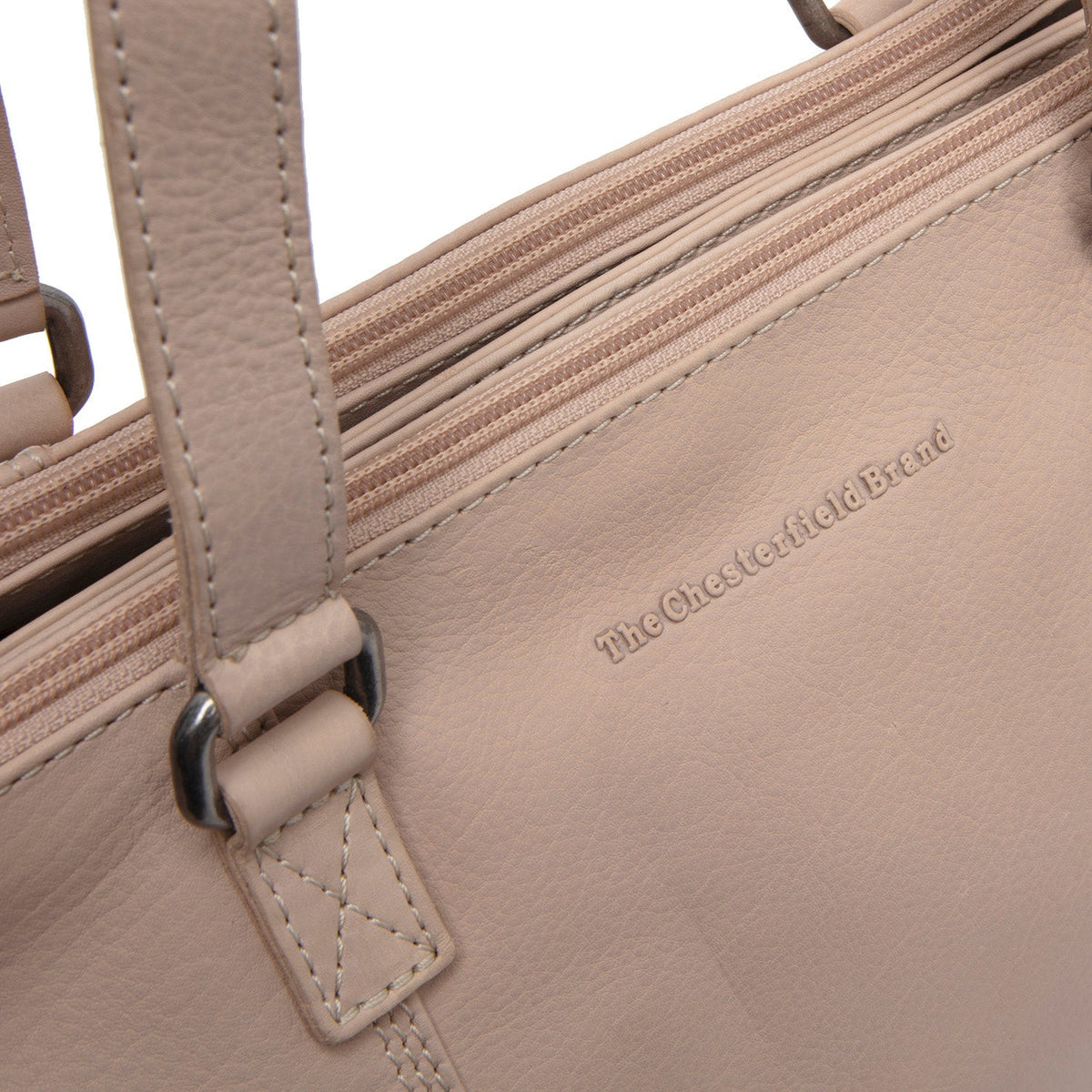 Marvos Full-Grain Leather Shoulder Bag para Mulher - Structured Side Profile Showing Gusset Depth &amp; Expansion Capacity