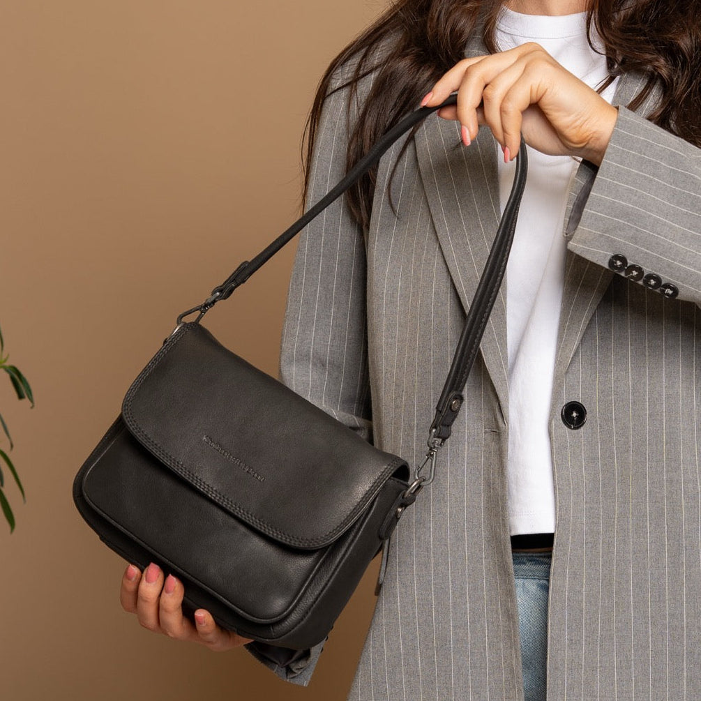Miloa Full-Grain Leather Shoulder Bag para Mulher – alternate product view 2