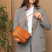 Miloa Full-Grain Leather Shoulder Bag para Mulher – alternate product view 3