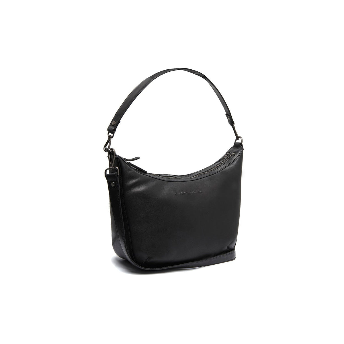 Moneva Full-Grain Leather Shoulder Bag para Mulher in Classic 100% Full-Grain Leather - Full Exterior Front Profile View | Buy Online
