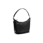 Moneva Full-Grain Leather Shoulder Bag para Mulher in Classic 100% Full-Grain Leather - Full Exterior Front Profile View | Buy Online