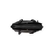 Pretoria Full-Grain Leather Shoulder Bag para Mulher - Structured Side Profile Showing Gusset Depth &amp; Expansion Capacity