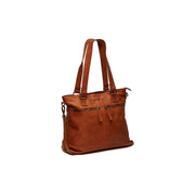 Rome Full-Grain Leather Shoulder Bag para Mulher in Classic 100% Full-Grain Leather - Full Exterior Front Profile View | Buy Online