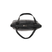 Solid Antique Brass Hardware &amp; Heavy-Duty Dual Zipper Detail on Seron Full-Grain Leather Shoulder Bag para Mulher