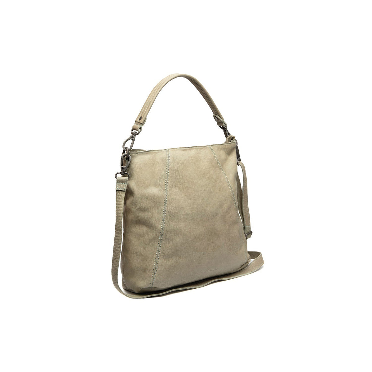 Sintra Full-Grain Leather Shoulder Bag em couro legítimo 100% flor integral - Full Exterior Vista frontal e silhueta ajustada | Comprar online