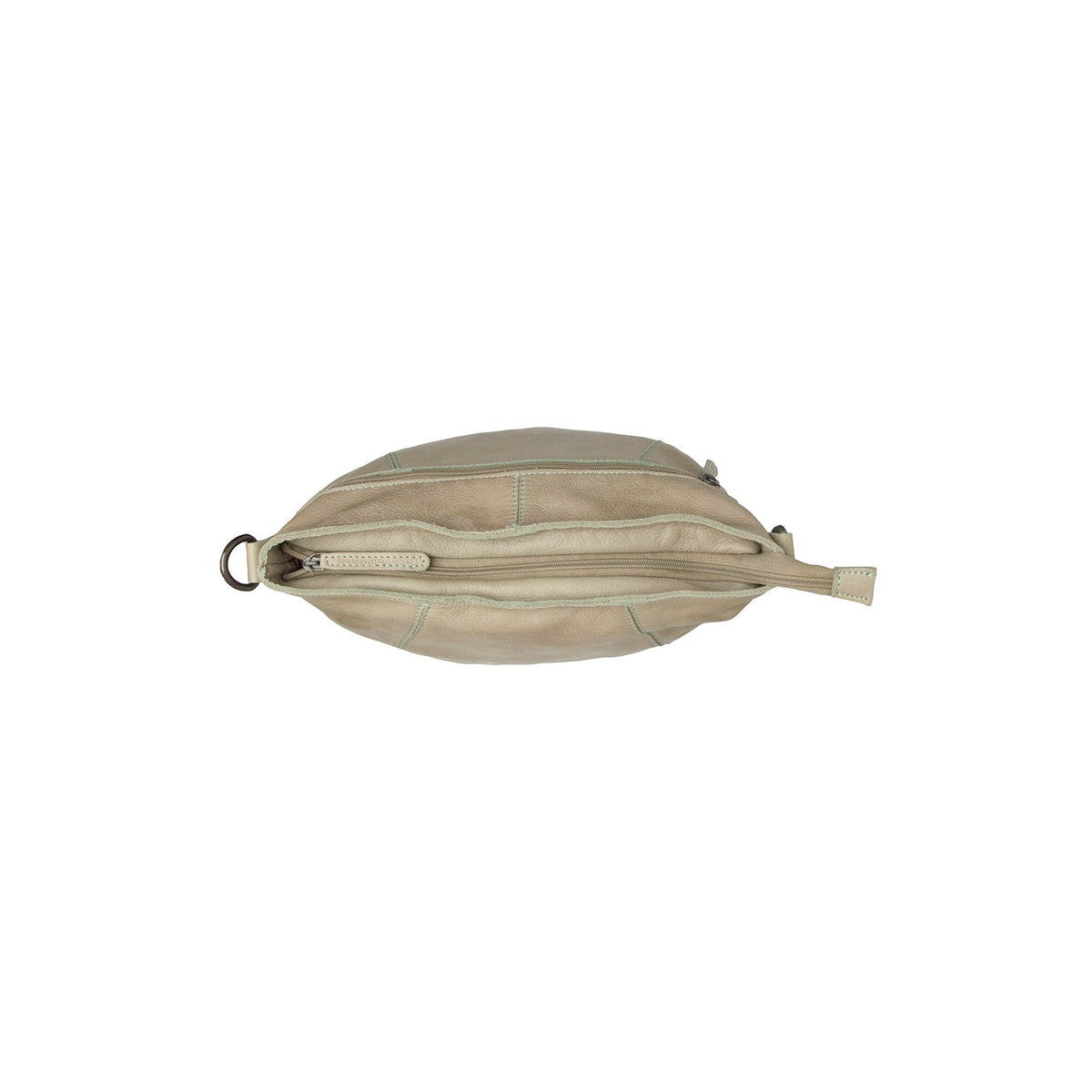 Sintra Full-Grain Leather Shoulder Bag - Perfil lateral estruturado com fole espaçoso