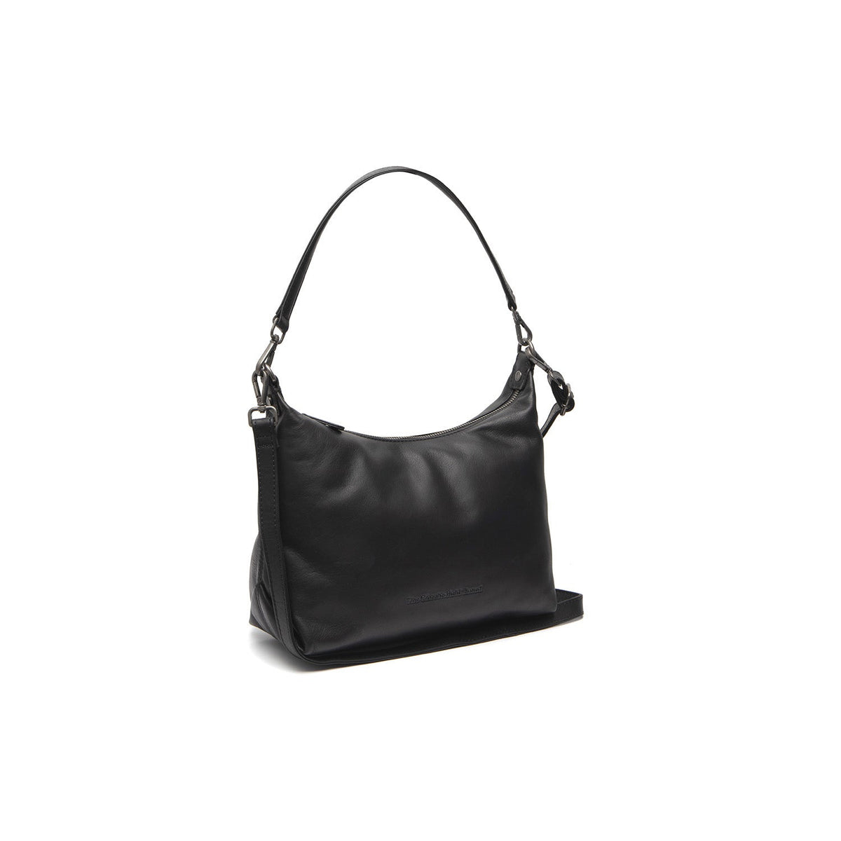 Skara Full-Grain Leather Shoulder Bag para Mulher in Classic 100% Full-Grain Leather - Full Exterior Front Profile View | Buy Online
