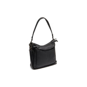 Tivra Full-Grain Leather Shoulder Bag para Mulher in Classic 100% Full-Grain Leather - Full Exterior Front Profile View | Buy Online