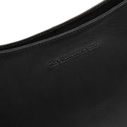 Solid Antique Brass Hardware &amp; Heavy-Duty Dual Zipper Detail on Valentano Full-Grain Leather Shoulder Bag para Mulher