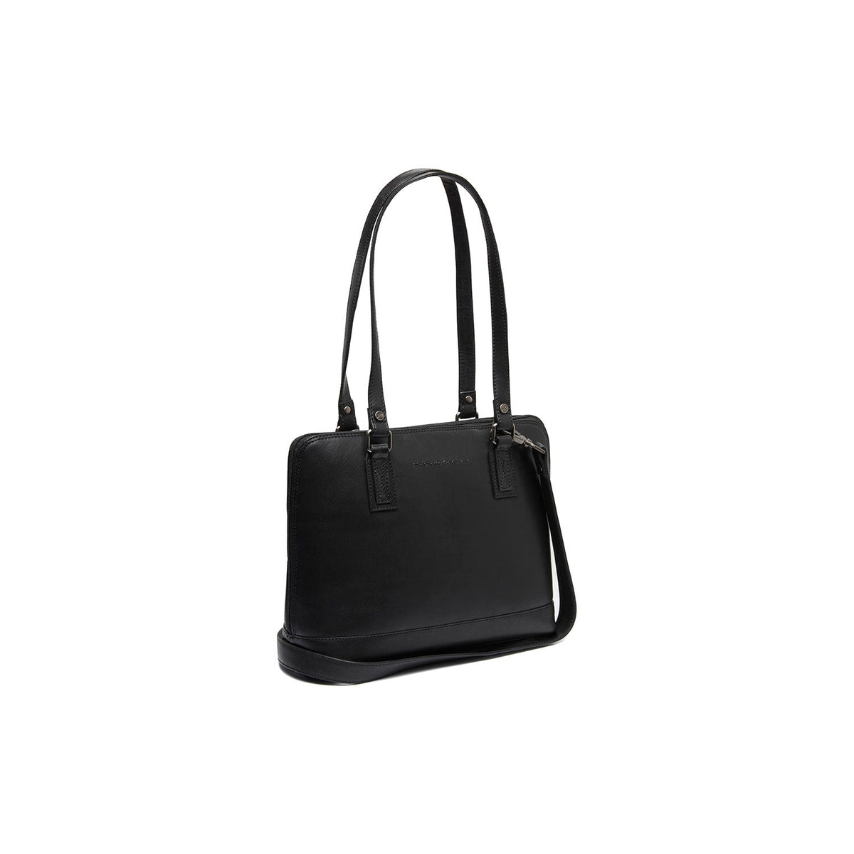 Viamonte Full-Grain Leather Shoulder Bag para Mulher in Classic 100% Full-Grain Leather - Full Exterior Front Profile View | Buy Online