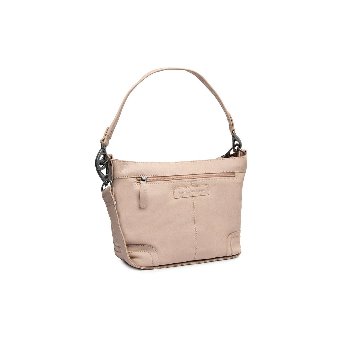 Zarita Full-Grain Leather Shoulder Bag para Mulher in Classic 100% Full-Grain Leather - Full Exterior Front Profile View | Buy Online