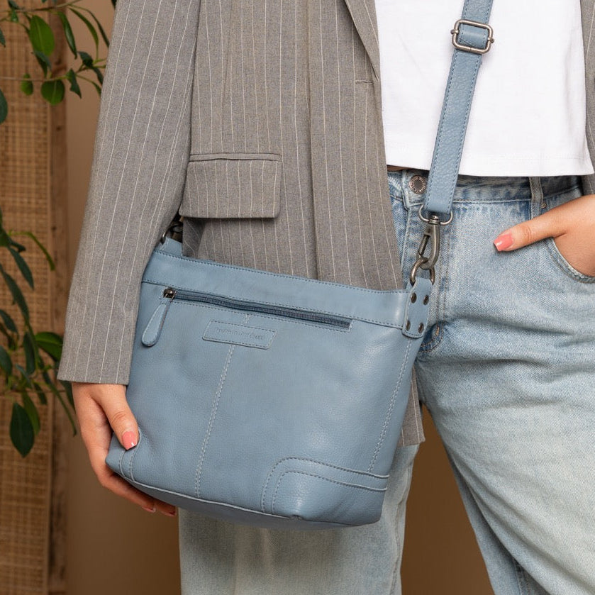 Zarita Full-Grain Leather Shoulder Bag para Mulher – alternate product view 3