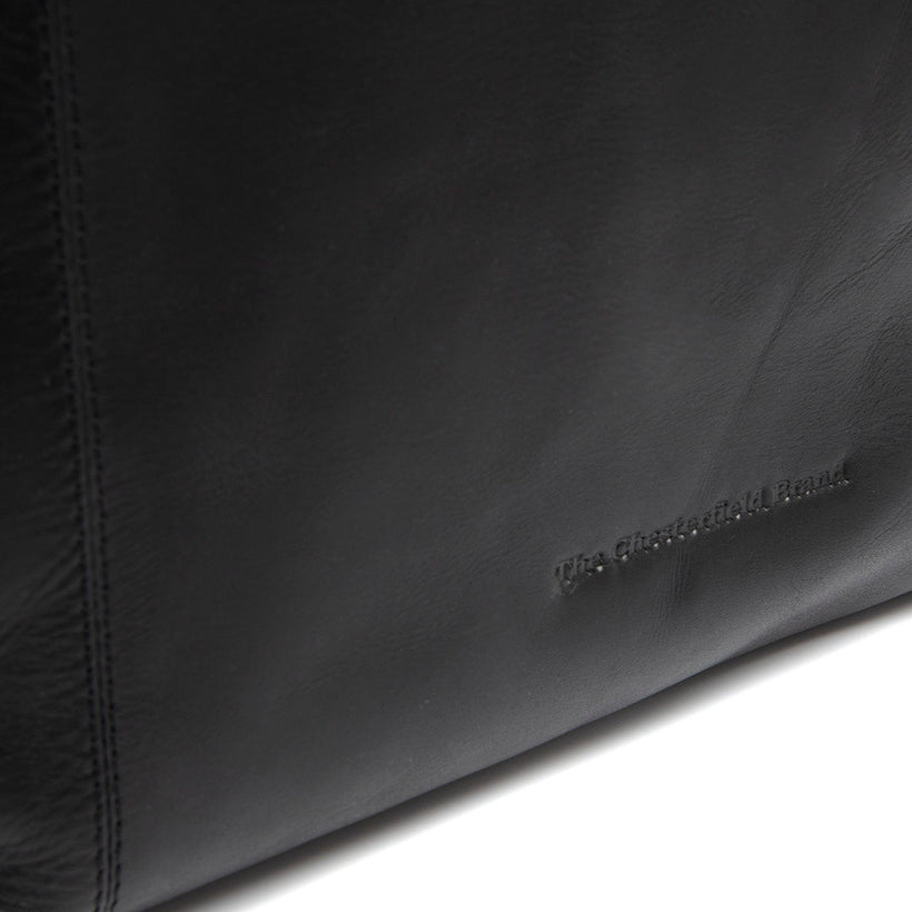 Classic 100% Full-Grain leather Bag - Rear Perspective Showing Reinforced Leather Straps & Stitching