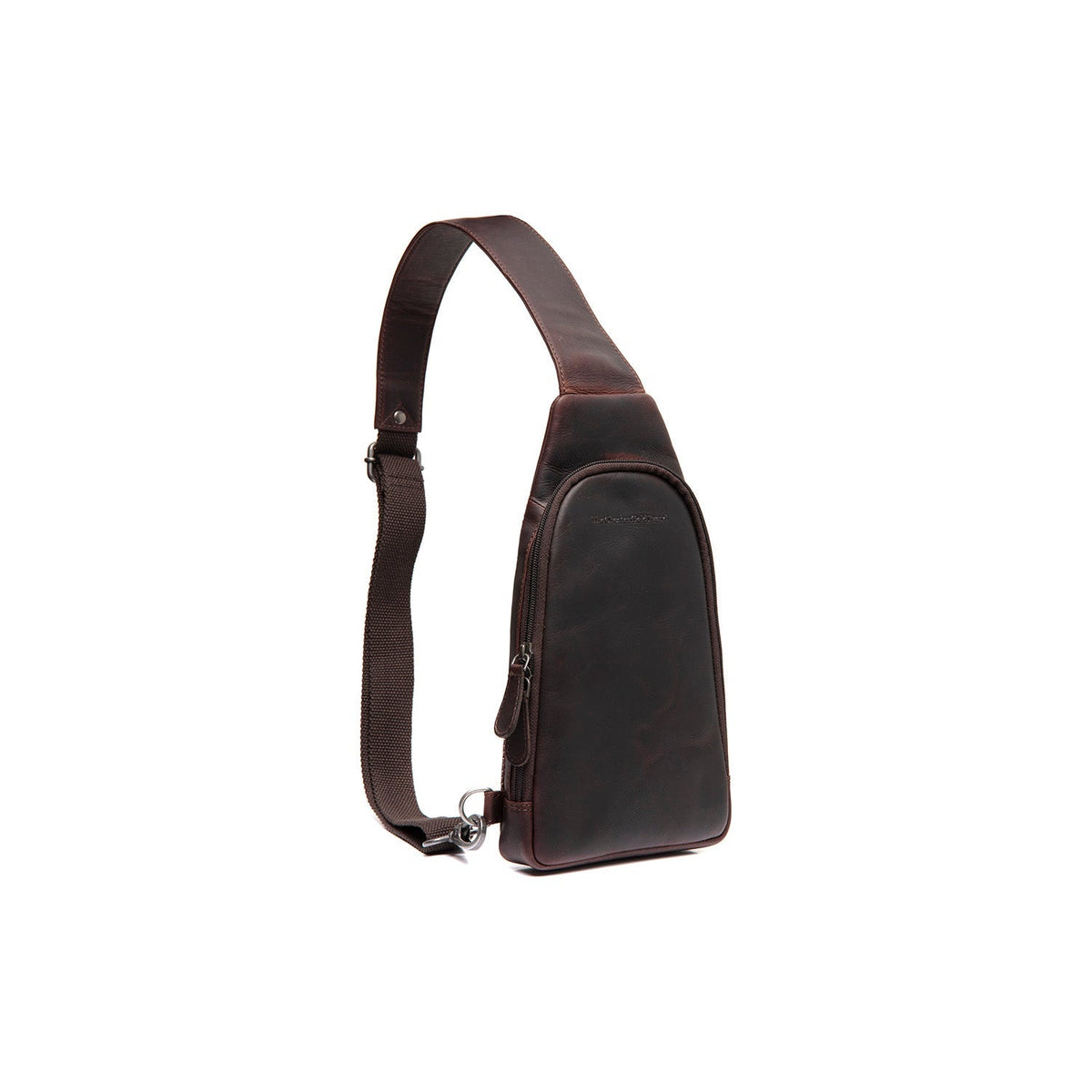 Brown Leather Sling Bag Bowey para Mulher, front view